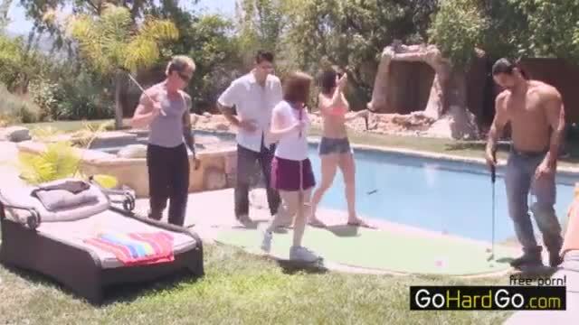 Jennifer white group fucking after minigolf