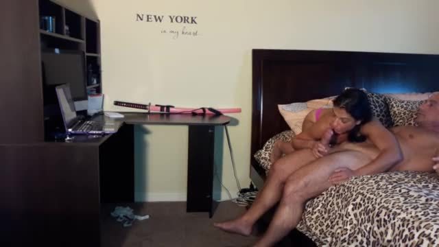 Step sister gets creampied on cam
